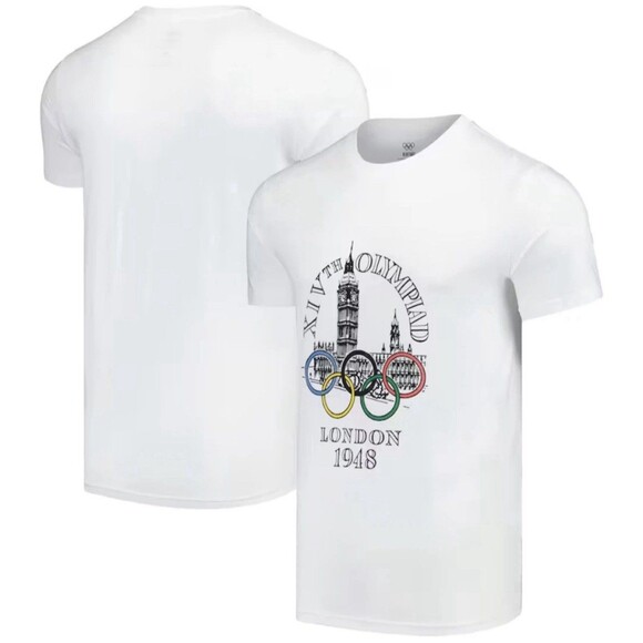 Summer Olympics Graphic design T-Shirt London 1948 Traditional Sports Olympiad L - Picture 2 of 14